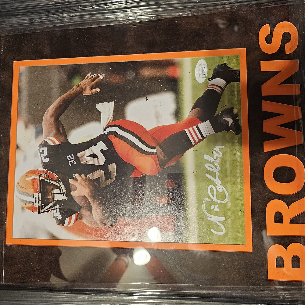 Nick Chubb Autographed Photo In Custom Framing
